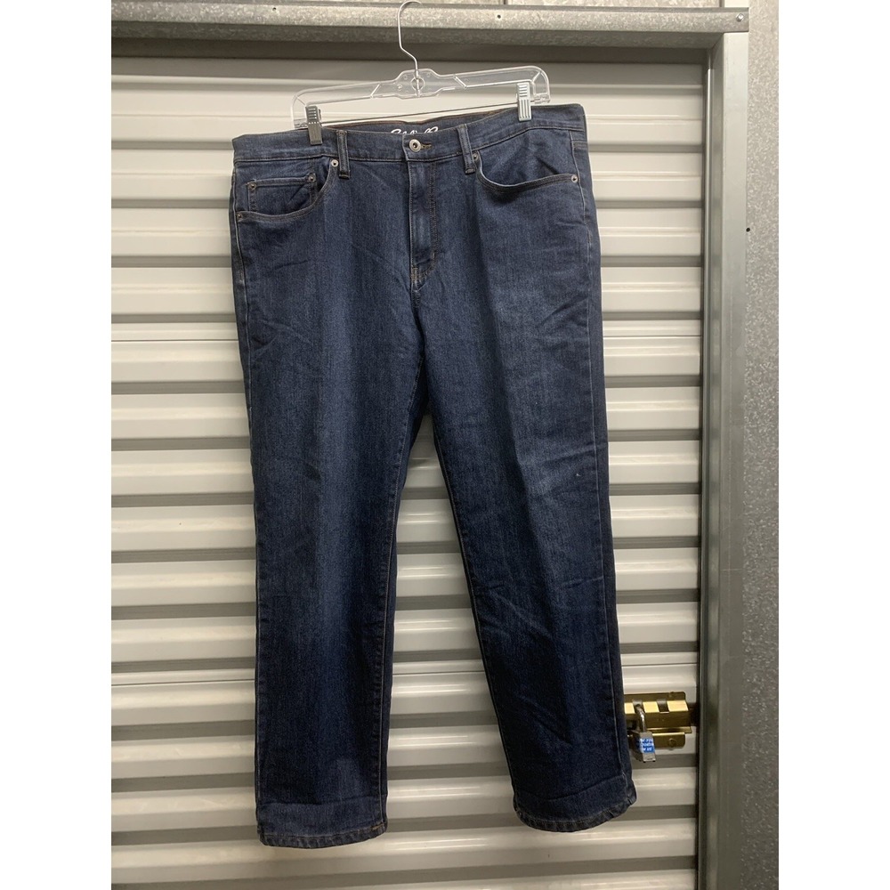 Eddie Bauer Red Flannel Lined Jeans Men's Size 36 x 28